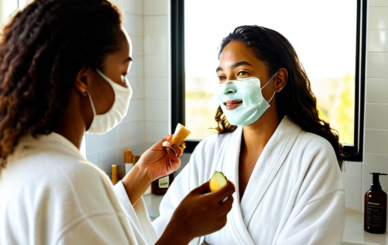 뉴아날로그 트렌드와 뷰티 산업의 변화 - Homemade Face Mask Ritual**

A woman with radiant skin applying a honey and yogurt face mask in a su...
